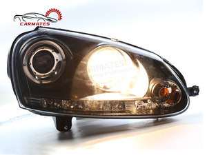 Carmates หลอดไฟหน้า LED DRL ชุดไฟหน้าสำหรับ <span class=keywords><strong>Volkswagen</strong></span> VW <span class=keywords><strong>Jetta</strong></span> Sagitar 2003 - 2008 - Product Image 3