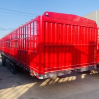 Promotion : Semi-remorque porte-conteneurs en acier à 3 essieux pour marchandises en vrac, capacité de 60 tonnes, avec train de roulement robuste, usage agricole