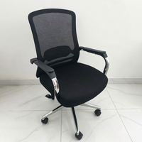 Chaise de bureau pivotante et réglable en hauteur avec dossier pour la maison et le bureau, idéale pour l'étude, les réunions et la direction