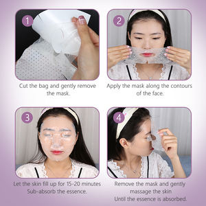 Masque facial en feuille <span class=keywords><strong>de</strong></span> karité personnalisé à marque privée, masque complet en dentelle noire au collagène et aux cristaux, vente en gros Chine - Product Image 5