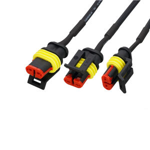 Cablaggio di Collegamento per Luci Atmosferiche Auto DJ7021-1.5-21 a <span class=keywords><strong>2</strong></span> Fori, Cavo di Assemblaggio HID Impermeabile con Terminale - Product Image 2