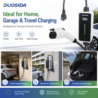 Chargeur de véhicule électrique portable DUOSIDA Type 1 Mode 2 200-220V AC Nouveau fiable