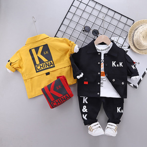 Completo Set Tre Pezzi in Cotone Stile Coreano per Bambini 12-18 Mesi: Giacca e Pantaloni Primavera/Autunno - Collezione 2026 Hot Sale - Product Image 3