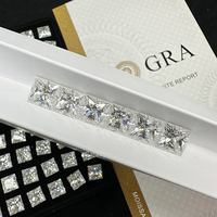 Pass Diamond Tester Princess Cut Moissanites Forme carrée Certifié 2x2mm Melee Moissanite Diamants en vrac pour la fabrication de bijoux