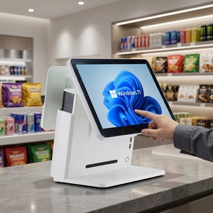 Système de point de vente tout-en-un, écran tactile capacitif, <span class=keywords><strong>caisse</strong></span> enregistreuse, double système d'exploitation Windows et Android, terminal de point de vente 15,6 pouces, écran 11,6 pouces - Product Image 4