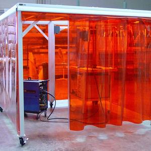 <span class=keywords><strong>Tende</strong></span> in PVC a Strisce per Celle Frigorifere Industriali, Risparmio Energetico, Antivento, Antipolvere, Isolanti, Blu Chiaro Trasparente - Product Image 5