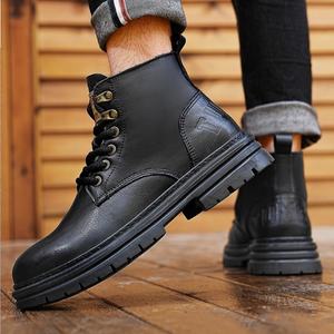 Men's Soft Leather Breathable Wedding Shoes Outdoor Casual Shoe Fashionable Contrast Design Daily-use Durable Walking Shoes - Product Image 1