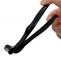 Coupe-ongles professionnels en acier inoxydable noir à long manche, robustes, courbés, avec une large ouverture de mâchoire, vente en gros