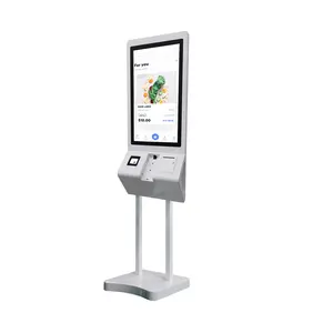 27 "Android QR Scanner 80 mét máy in PC Wall Mount tự phục vụ máy tính đặt hàng máy tự thanh toán hóa đơn kiosk cho nhà hàng
