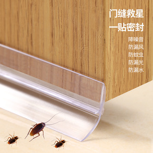 FaSoLa Door Bottom Seal Strip Transparent Soundproof Windproof Waterproof Insect Proof For Bedroom Door Sealing - Product Image 1
