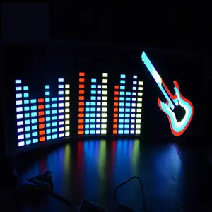 Factory OEM LED Car Windshield Sound Activated Equalizer Neon EL Light Music Rhythm Flash Car Sticker