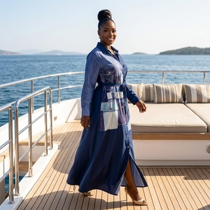 Nuevo Vestido de Mujer con Estampado de Patchwork, Resistente a las Arrugas, Estilo Africano, Kaftan Maxi, Vestido Tradicional para Uso Diario, Talla Grande, Verano - Product Image 5