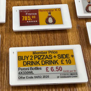 3.5 Inch Electronic Shelf Label Esl Eas System Spi Epd Esp32 Api E Ink E-<b>Paper</b> Display Ble5.0 Bluetooth Nfc Digital Price Tags - Product Image 2