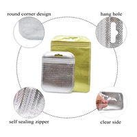 Sachets en plastique étanches avec fermeture éclair et fenêtre transparente, trou de suspension, logo personnalisé pour le rangement des boucles d'oreilles - Vente en gros