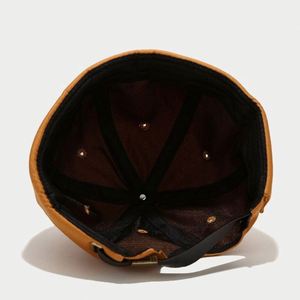 หมวกยัปปี้แบบเรียบง่ายย้อนยุคสำหรับผู้ชายหมวกฮิปฮอปทันสมัยหมวกเบสบอลสไตล์สตรีทพร้อมฉลากทอ - Product Image 4