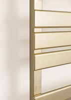 Toallero Eléctrico de Aluminio Dorado Cepillado, Calentador de Toallas Montado en Pared para Baño y Hotel, Radiador IP24 CE, Directo de Fábrica