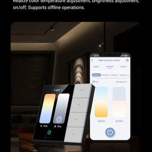 Glomarket para Panel Táctil Inteligente, Interruptor Compuesto de 10A, Control de Escenas, Zigbee Multifuncional de 4 Vías - Product Image 2