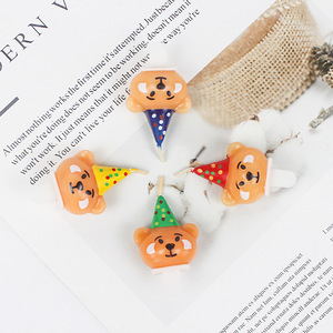 Bear Shape Birthday Cake Candle With Polka Dot Hat For Children's Birthday Party Decoration - Product Image 2