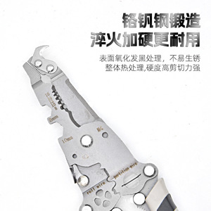 ZHCY Foldable <b>Wire</b> Stripper Pliers 10 Awg Steel Manganese Blade Soft Grip Handle Industrial <b>Crimping</b> <b>Tool</b> - Product Image 4