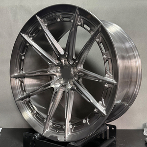 Rines con Cancelación de Ruido, Rines Escalonados de 22 Pulgadas, Diseño de 2 Piezas para BMW X5M con Acabado Negro Transparente Cepillado - Product Image 3