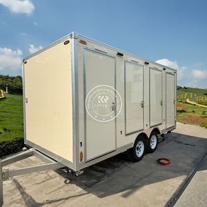 2025 Luxury <b>Portable</b> Bathroom Restroom Trailer with WC Toilet and Mobile Shower for Park Use - Product Image 1