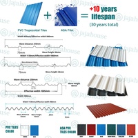 Fábrica al por mayor de plástico Trapezoidal PVC Tejas Para Techo Colonial PVC Teja