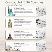 Prise secteur Worldplug 5V 2.4A Adaptateur secteur de voyage mondial Adaptateur universel international avec USB