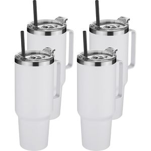 40 Oz Stainless Steel Tumbler Handle Vacuum Insulated 6-12 Hours <b>Thermal</b> Performance Reusable Travel Coffee <b>Mug</b> - Product Image 1