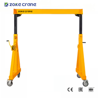 Grue portique manuelle légère à hauteur réglable de 3,0 à 4,2 m, capacité 3 tonnes (6600 lb), idéale pour le levage de moules d'atelier et de dalles de marbre – Vente directe usine
