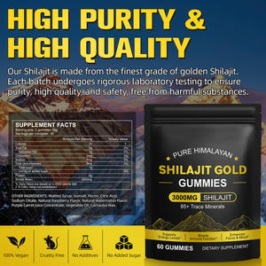 Gomitas de Resina de Shilajit del Himalaya Pura Vegana OEM, Suplemento Dietético de Alta Calidad, 3000 MG, Gestión de Energía para Adultos, 60 Unidades - Product Image 2