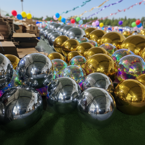 Prix de gros Événements Fête Scène Décoration Publicité Réutilisable PVC Réfléchissant Grand Boules miroir gonflables - Product Image 1
