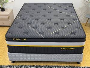 Matelas à ressorts noirs de 14 pouces, fabricant grossiste, matelas orthopédique de luxe, matelas compressé enroulable, matelas Queen <span class=keywords><strong>King</strong></span> - Product Image 2
