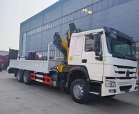 Camion-grue HOWO 6X4 fiable avec grue de 10 tonnes en option, moteur Weichai, largement utilisé pour la construction