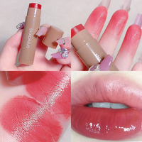 SHAQINUO Mirror Lip Jelly Vegan Pelembap Anti-Kering Lip Gloss Mudah Diwarnai Cherry Jelly Lipstick Set