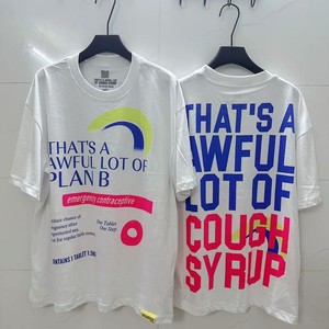 Camiseta Gráfica Oversize para Hombre con Parodia de Plan <span class=keywords><strong>B</strong></span>, Estampado de Etiqueta Farmacéutica Blanca, Estilo Pop Art, Streetwear, Hip Hop, Algodón - Product Image 6
