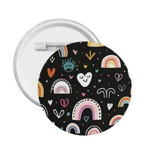 Image personnalisée Insigne de bouton rond sur mesure Design 3D Paillettes Décoration Aimant en acier inoxydable pour la décoration de souvenirs de vêtements - Product Image 3