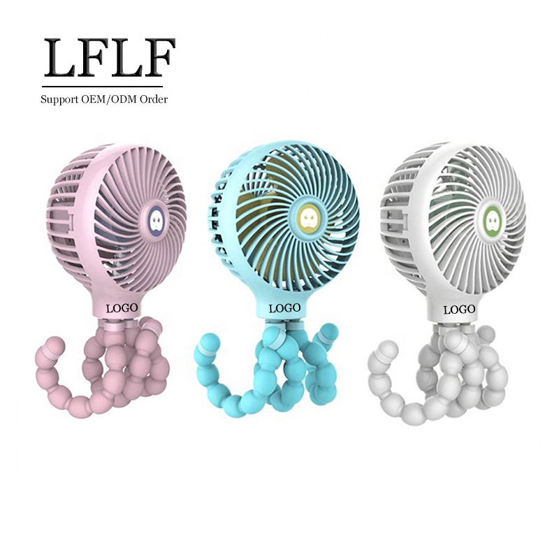 OEM мини Ручной штатив-вентилятор для коляски 2000 мАч, персональный портативный автомобильный сиденье, гибкие Детские вентиляторы, настольный вентилятор с питанием от USB аккумулятора