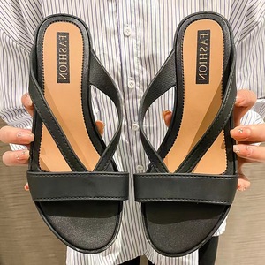New Minimalist Slingback Wedge <b>Sandals</b> Outdoor Summer Lightweight <b>Slides</b> Solid Color Thick Bottom Ladies Shoes Female <b>Sandals</b> - Product Image 3