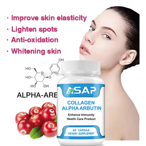Cápsulas de suplemento blanqueador de piel de extracto de Arbutina Alfa de colágeno para adultos-grado cosmético 60 cápsulas/botella - Product Image 2