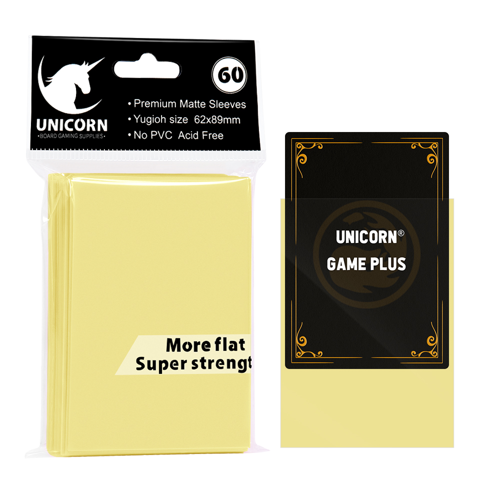 Unicorn Game Plus Yugioh Card Sleeves, Colored Matte 62x89mm - Durable  Trading Card Sleeves for Your Game Collection