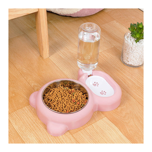 הנמכר ביותר-חתול מחמד קערת נירוסטה כפולה הזנה קערת מים מזרקת מים לחיות מחמד - Product Image 5