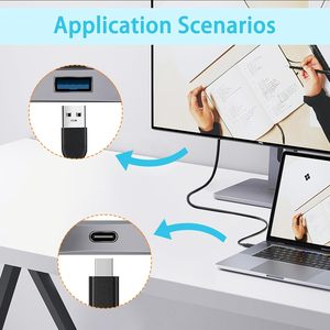 Syong Cáp USB 3.1V + 3.0V 2-in-1 tốc độ cao truyền dữ liệu nhanh chóng sạc Loại C để Loại C/USB Một nam cáp cho máy chiếu máy ảnh - Product Image 5