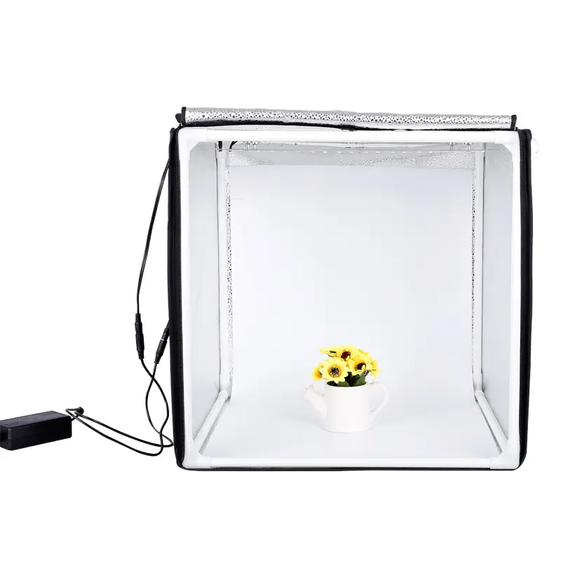 Caixa de iluminação de estúdio de fotografias, dobrável, 60cm, iluminação, led, caixa de luz, material de pano oxford, caixa de iluminação para fotografia