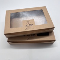 Cajas de Regalo para Pastel de Cumpleaños con Acabado Mate Premium, Lámina Dorada, Ventana Personalizada, Reciclables, de Papel Kraft Ecológico