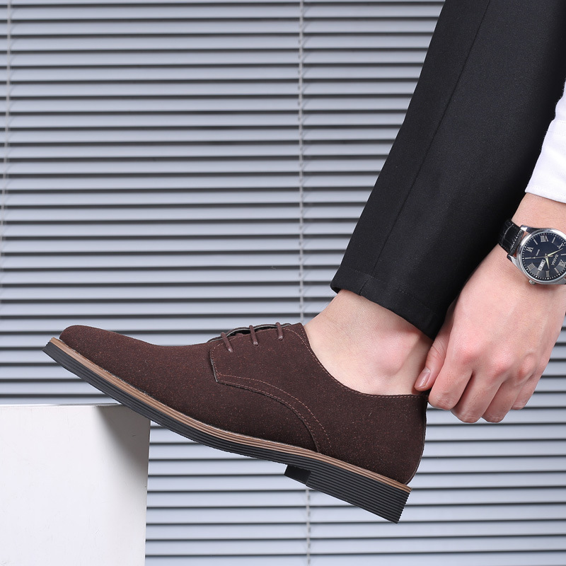 Chaussures Bateau En Cuir Homme - Derby Cuir Mat Lacets - Chaussures Formelles Antidérapantes