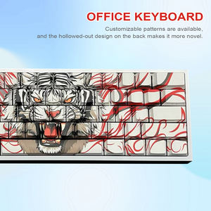 OEM 레드 타이거 PBT 키캡 60% 기계식 게임 키보드 홀 효과 마그네틱 스위치 알루미늄 유선 컴퓨터 RGB 키보드 - Product Image 6