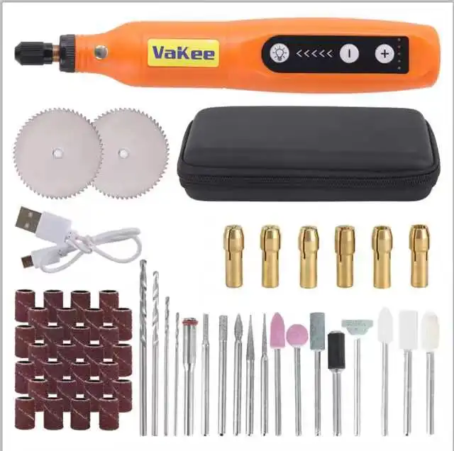 DIYMini Cordless Rotary Tool 5-Speed USB Charging Rotary Tool Kit with 55 Accessories Multi-Purpose 3.7V Power Rotary Tool