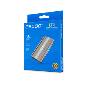 RGB Bạc M.2 NVMe Hợp kim nhôm bao vây SSD trường hợp Loại C USB 3.2 10Gbps Ổ cứng gắn ngoài trường hợp mô hình LT3 máy tính - Product Image 3
