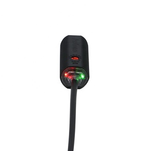 <span class=keywords><strong>Sensor</strong></span> óptico de cuatro hilos PNP, interruptor fotoeléctrico pequeño, sensibilidad ajustable, luz roja, normalmente abierto, 2 uds. - Product Image 3
