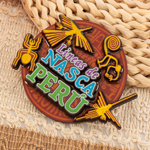 Imán de nevera de aluminio con diseño de madera, Serie Perú WJU06, Souvenir y Regalo Empresarial para Eventos Promocionales - Product Image 1